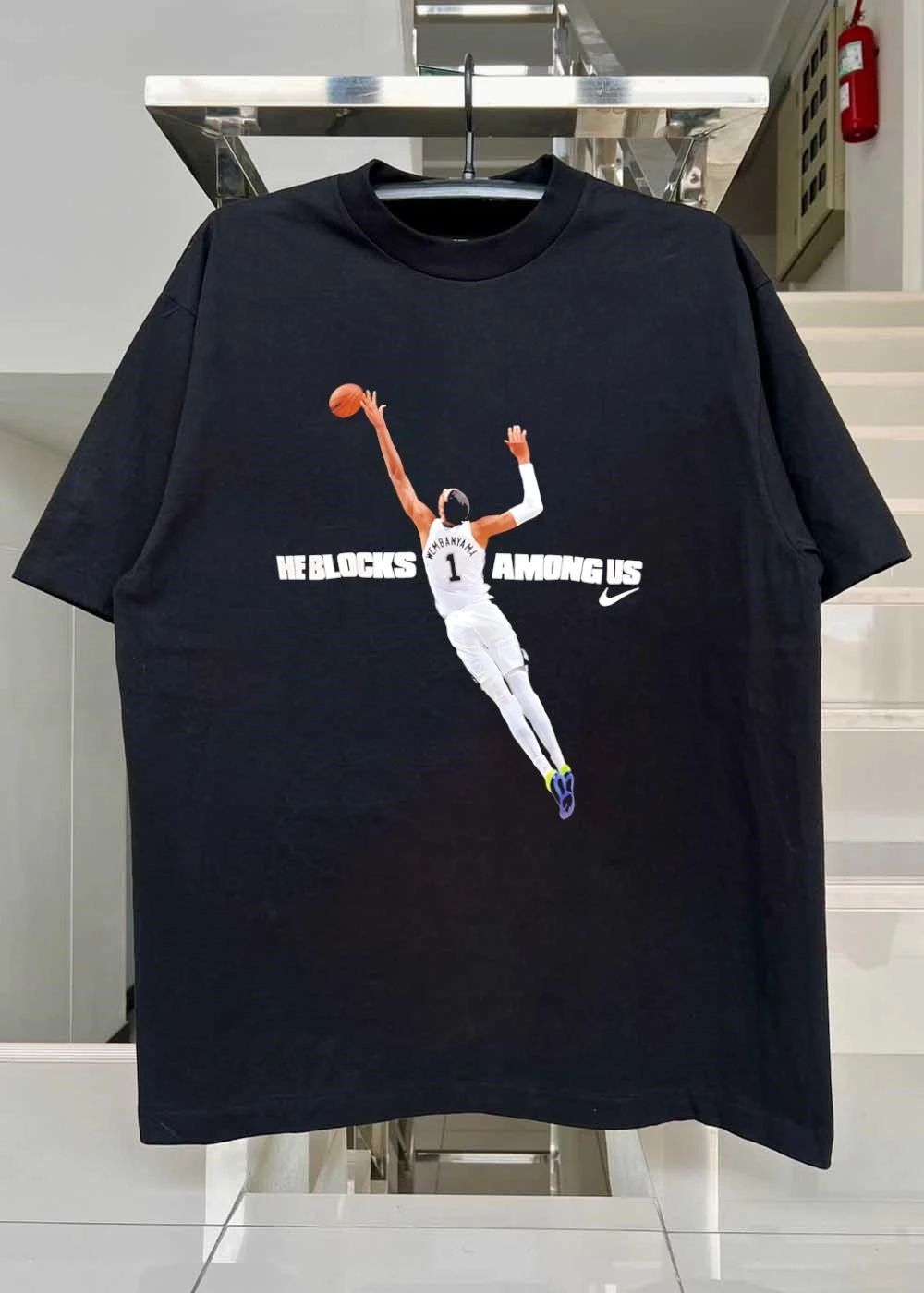 Victor Wembanyama San Antonio Spurs Basketball NBA he blocks among us shirt