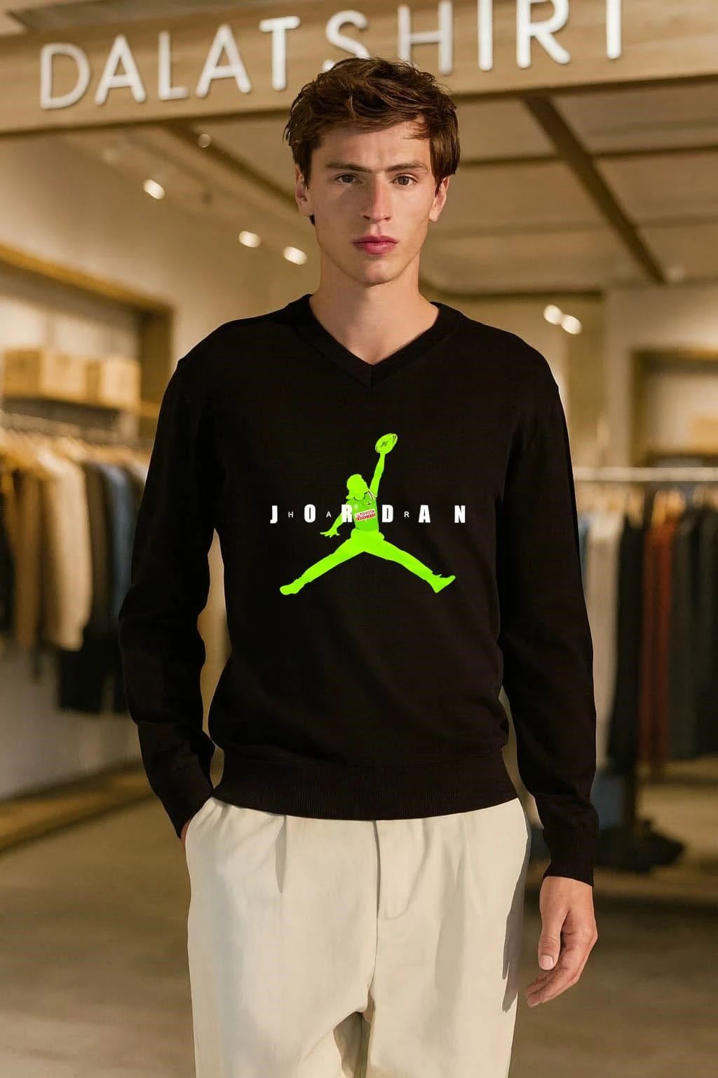 Jhoardan Jumpman Style Rugby Player Canberra Raiders T-Shirt