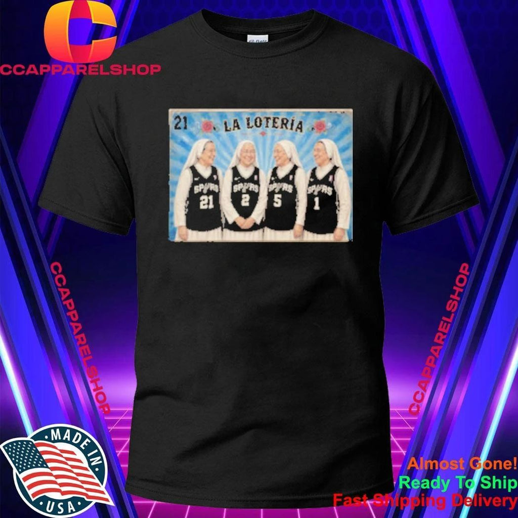 La Loteria Las Monjas Spurs Basketball Shirt