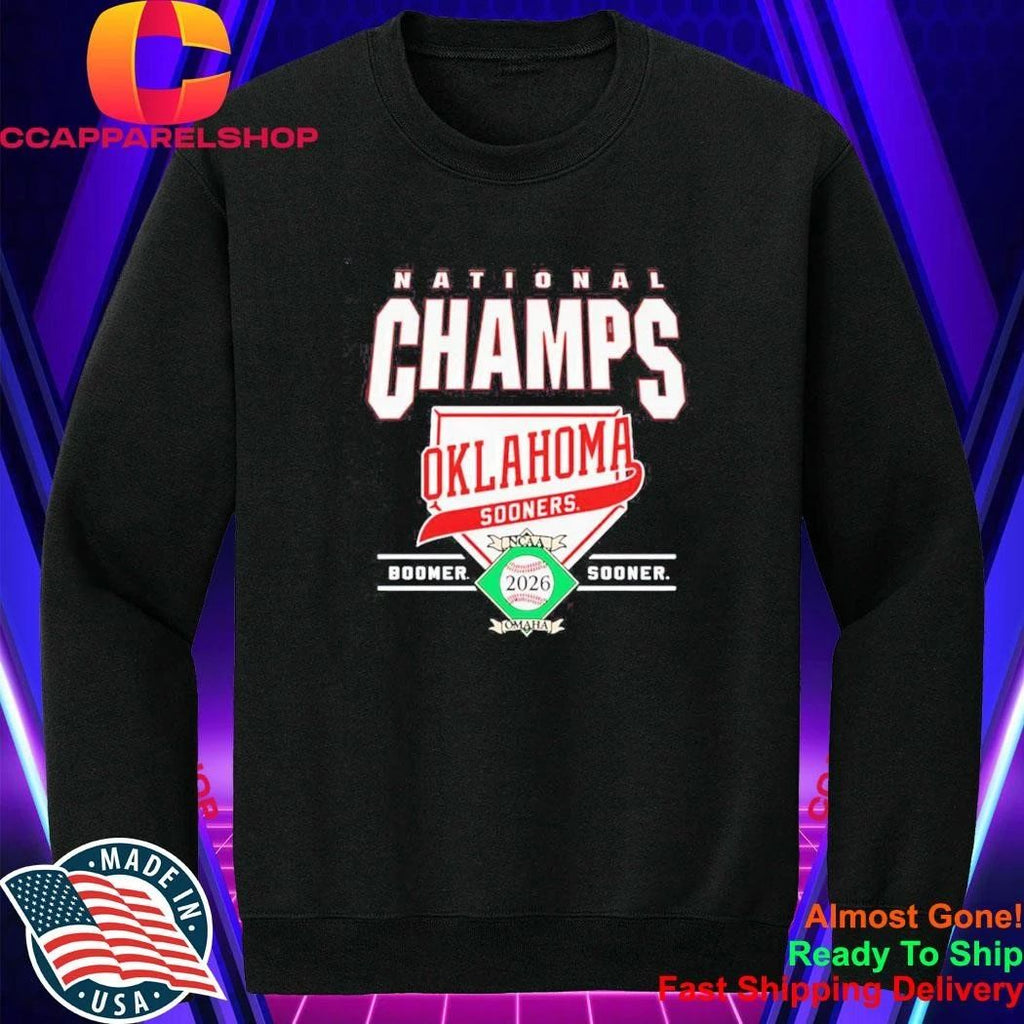 Oklahoma Sooners boomer home plate national champs NCAA 2026 Omaha Shirt