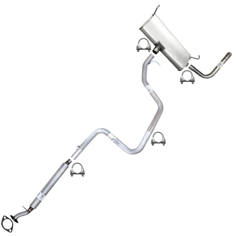 2006-2007 Pontiac G6 2.4L Exhaust Resonator, Intermediate Pipe, Muffler and Tail Pipe