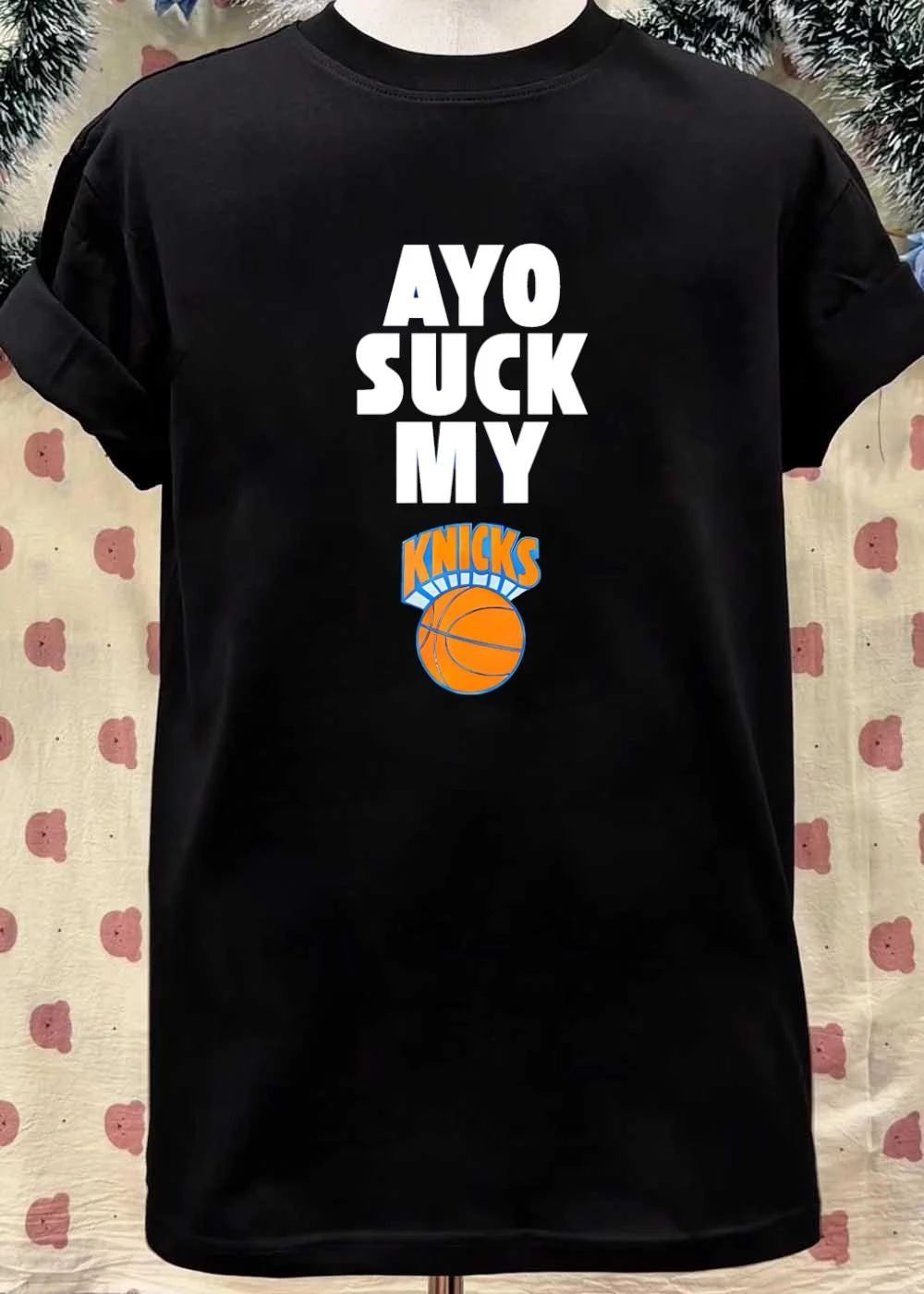 Ayo Suck My Knicks Basketball Team T-Shirt