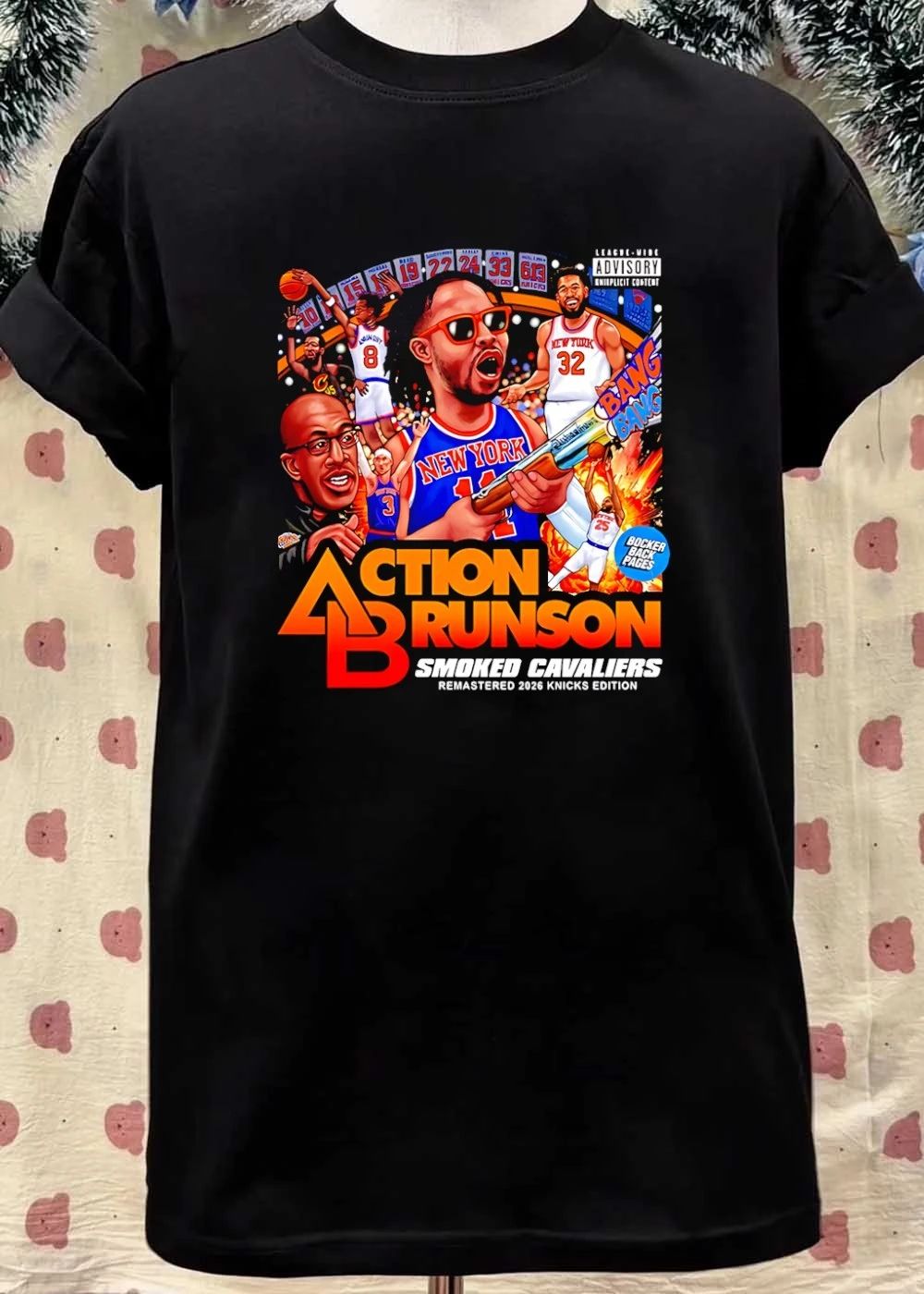 Knicks Apparel Action Brunson Smoked Cavaliers Remastered 2026 Edition T-Shirt