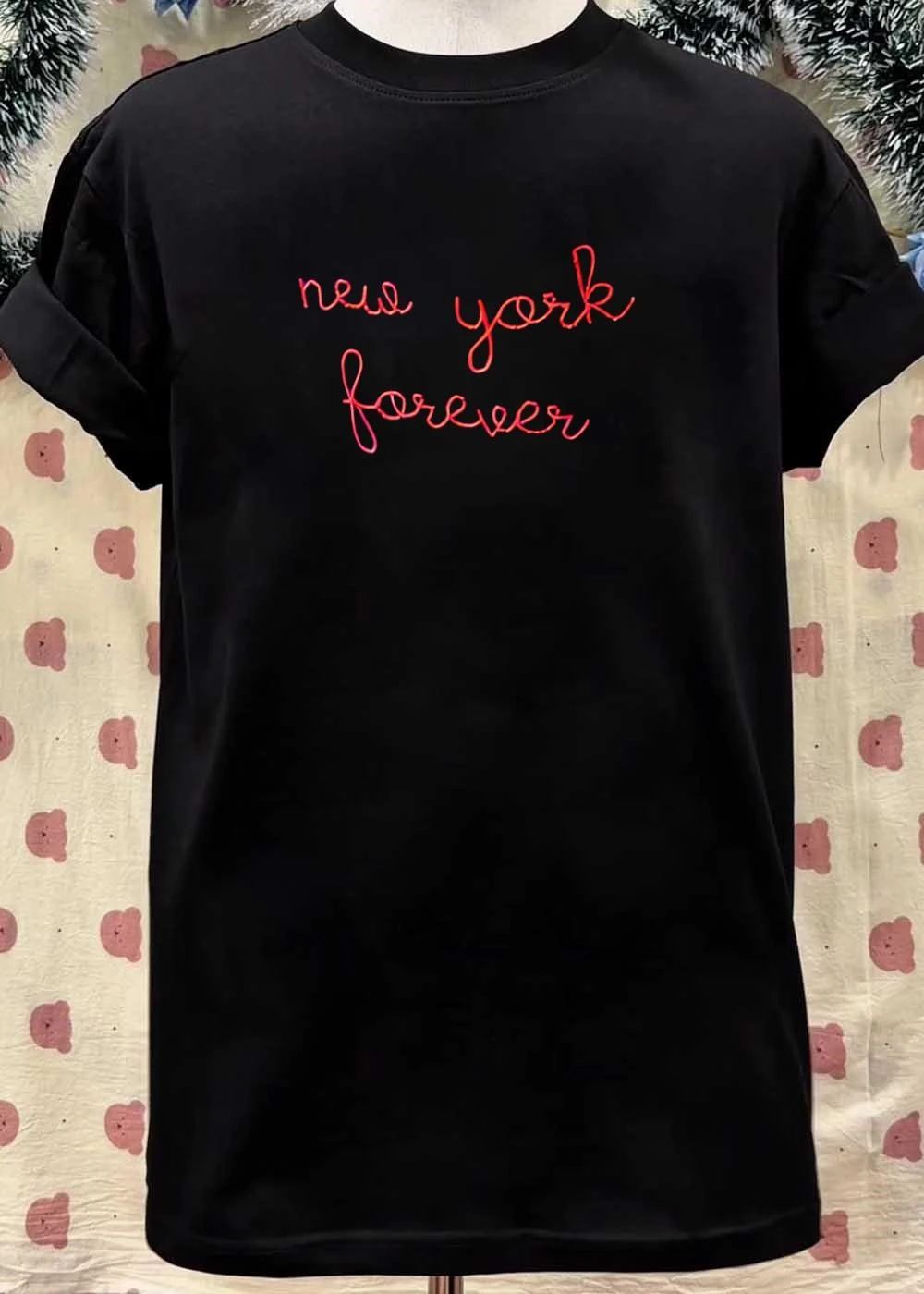 New York Forever Embroidered T-Shirt