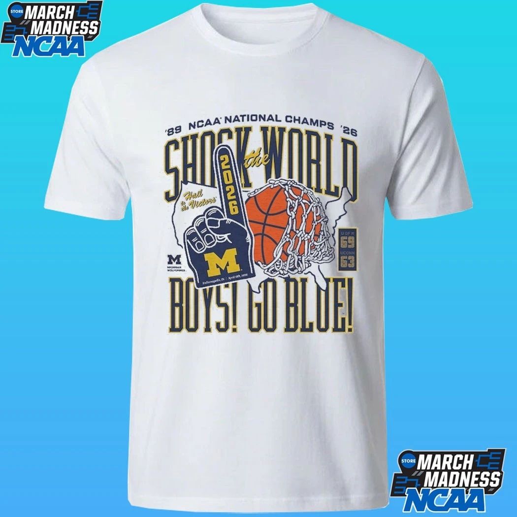 Michigan Wolverines Homefield Two-time Ncaa Men’s Basketball National Champions Shock The World Shirt