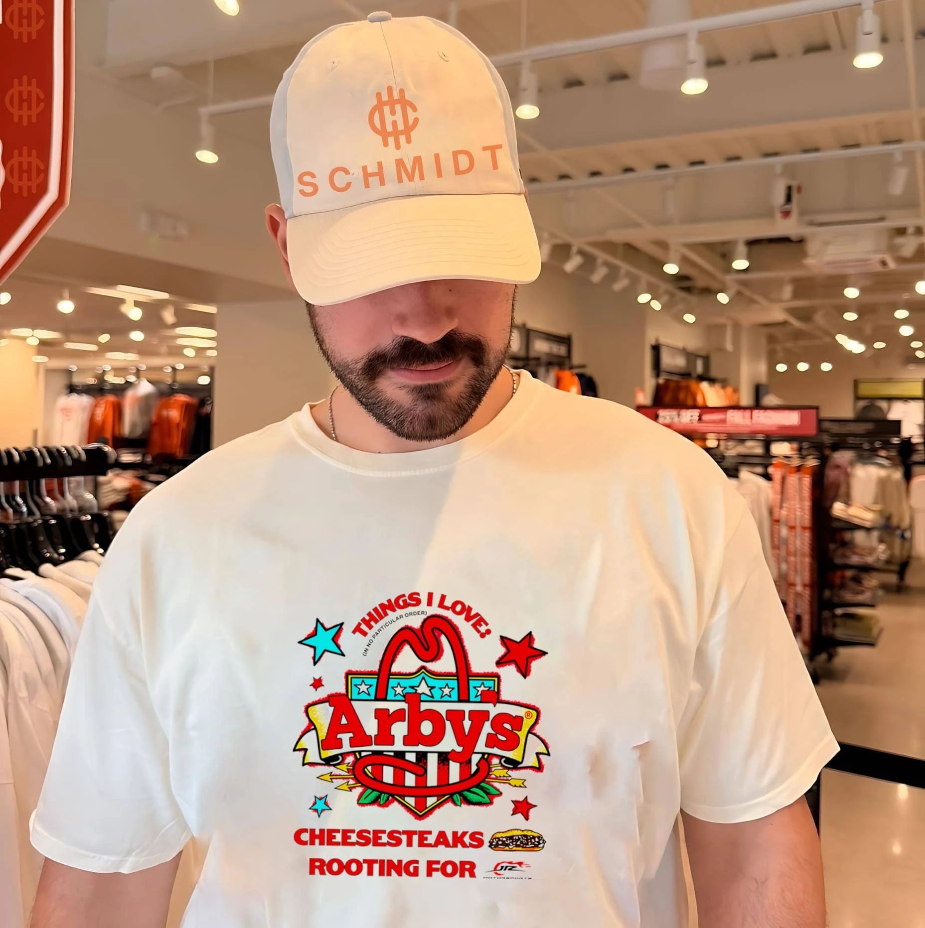 Sammy Smith arby’s things I love cheesesteaks rooting for jr motorsports shirt