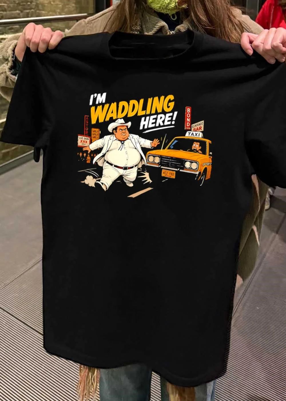 I’m Waddling Here Cowboy Taxi NYC Street Cartoon shirt