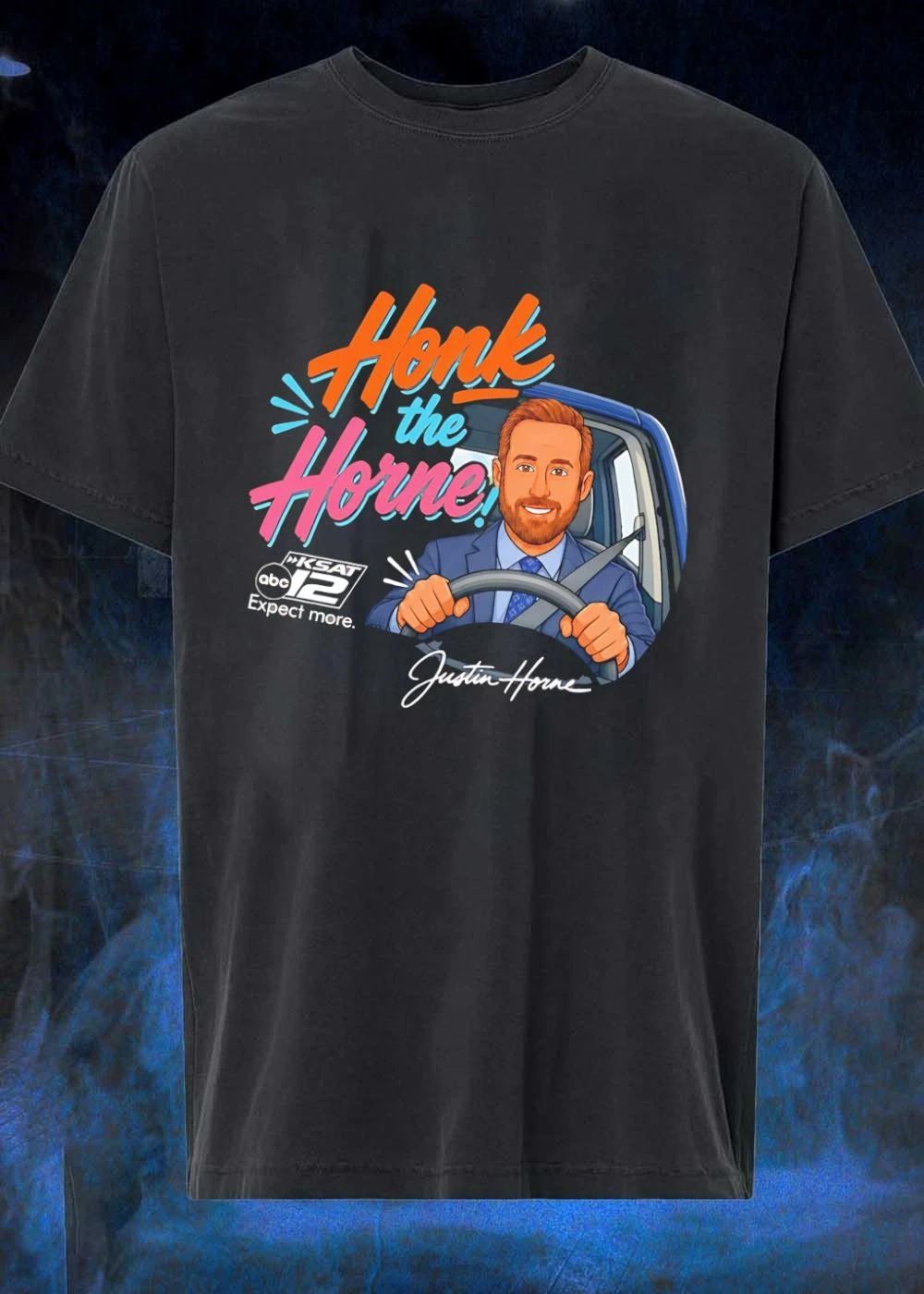 Justin Horne Honk the Horne KSAT 12 Expect More T-Shirt
