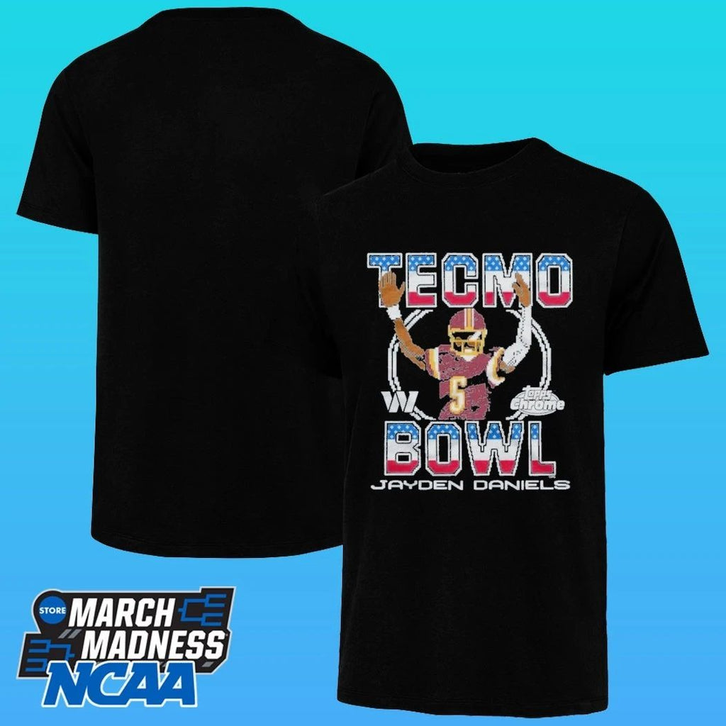 Jayden Daniels Tecmo Bowl Washington Commanders Topps Chrome Shirt