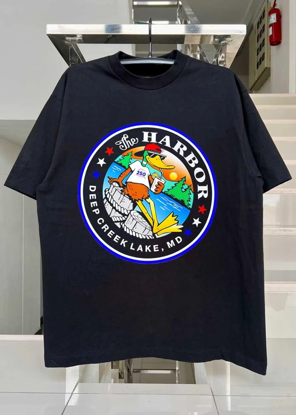 The Harbor Deep Creek Lake MD America 250 Anniversary Duck shirt