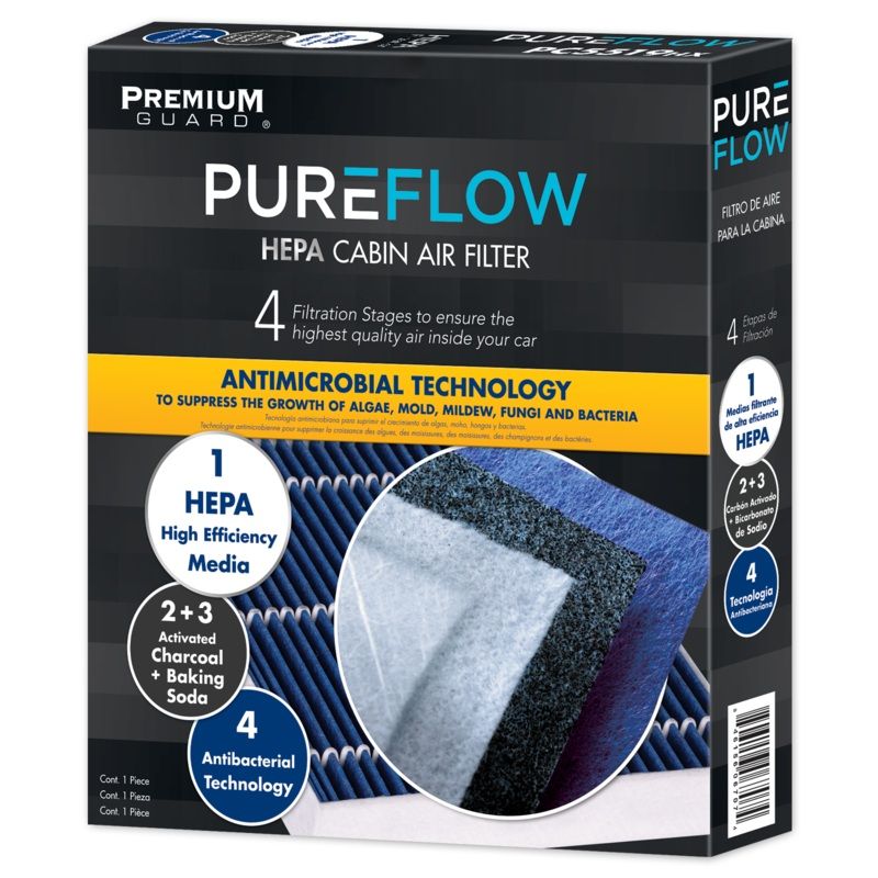 PUREFLOW 2027 Audi RS3 Cabin Air Filter with HEPA and Antibacterial Technology, PC99204HX