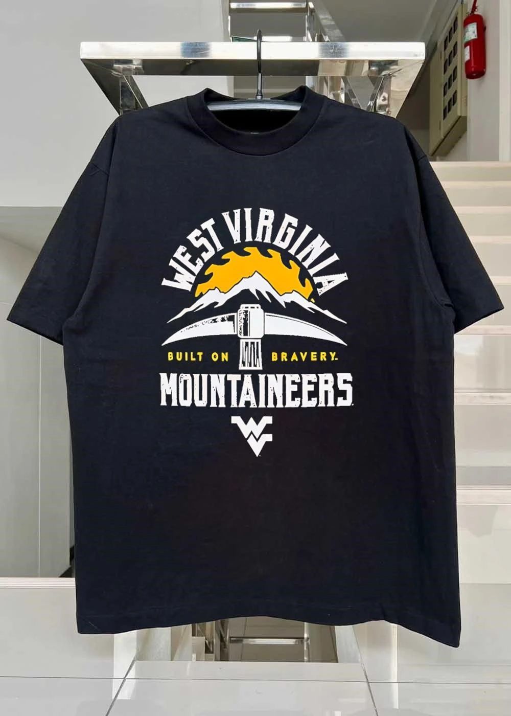 West Virginia Mountaineers built on bravery logo shirt