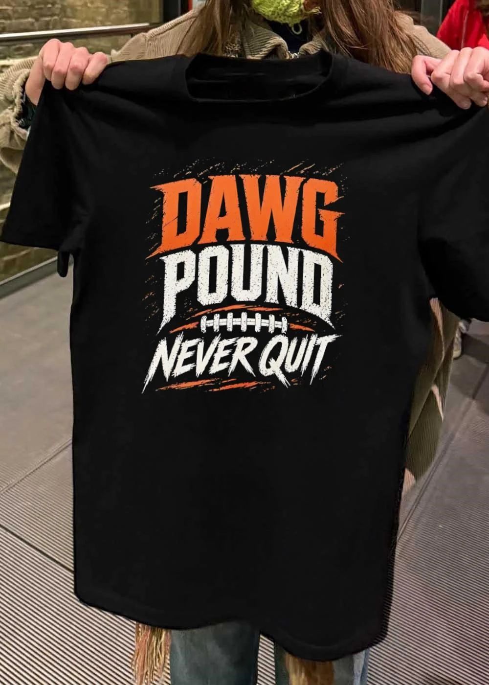 Dawg Pound Never Quit Cleveland Browns T-Shirt