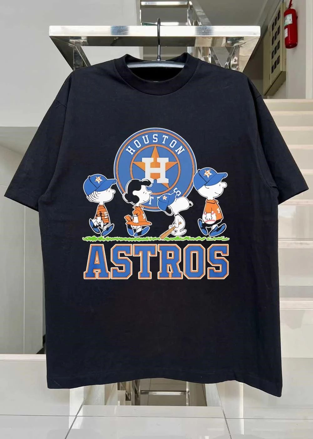 Peanuts Gang Houston Astros Baseball T-Shirt