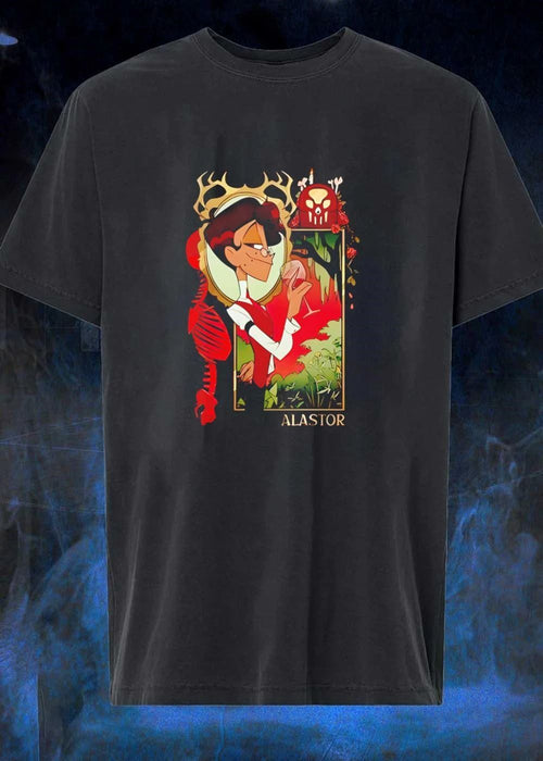 Alastor Wine Lover Elegant Swamp Vibe Portrait T-Shirt