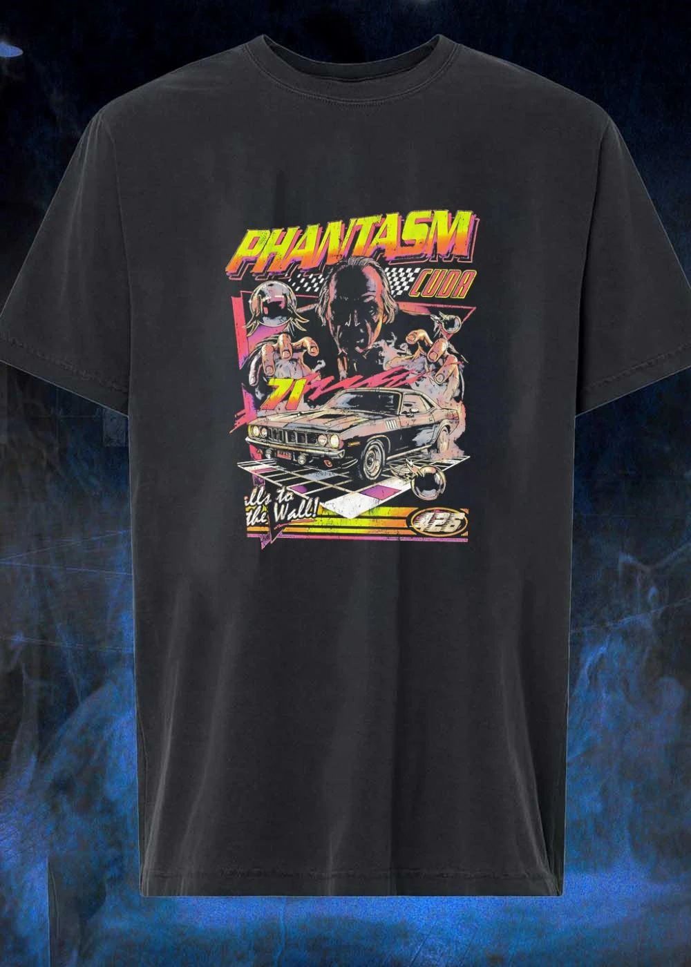 Tall Man Reaches for the 1971 Hemi Phantasm Cuda 426 Calls to the Wall T-Shirt