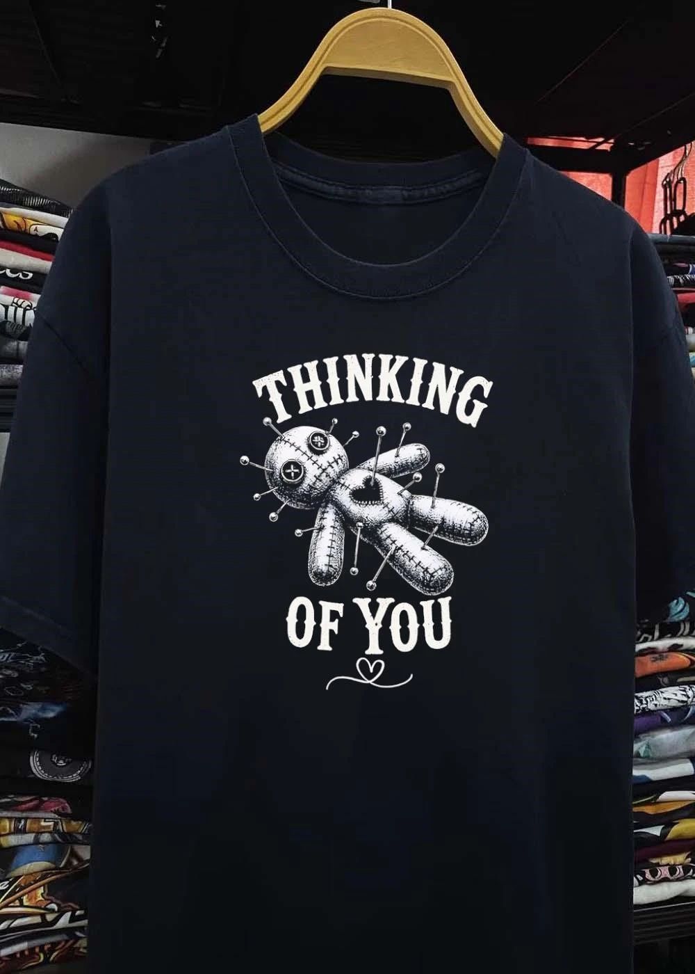Thinking of You Voodoo Doll Cotton T-Shirt