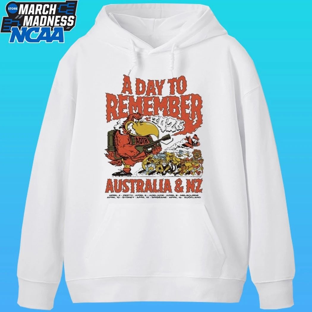 A Day To Remember Australia And Nz Tour 2026 Shirt