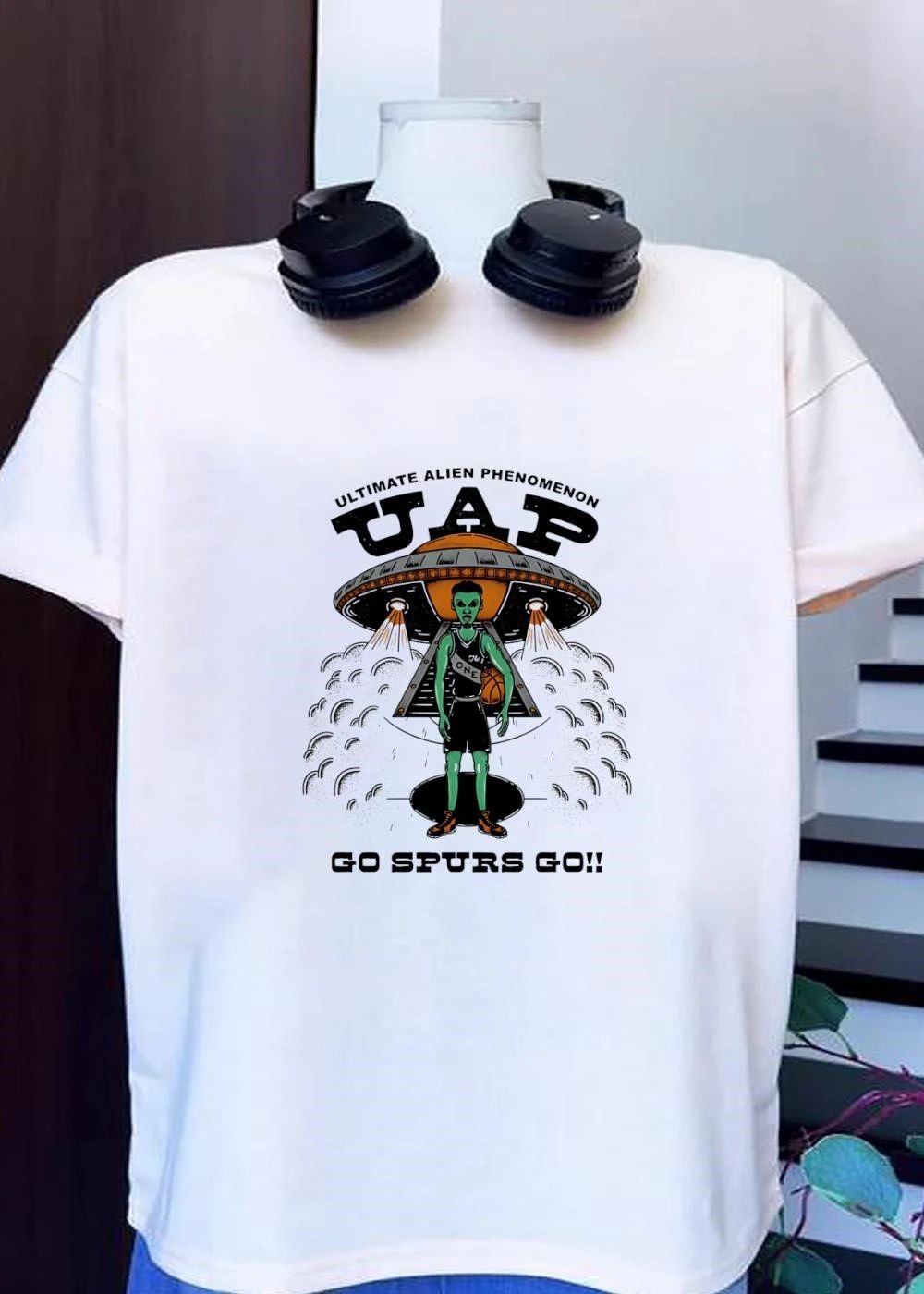 Ultimate Alien Phenomenon UAP Go Spurs Go Basketball T-Shirt