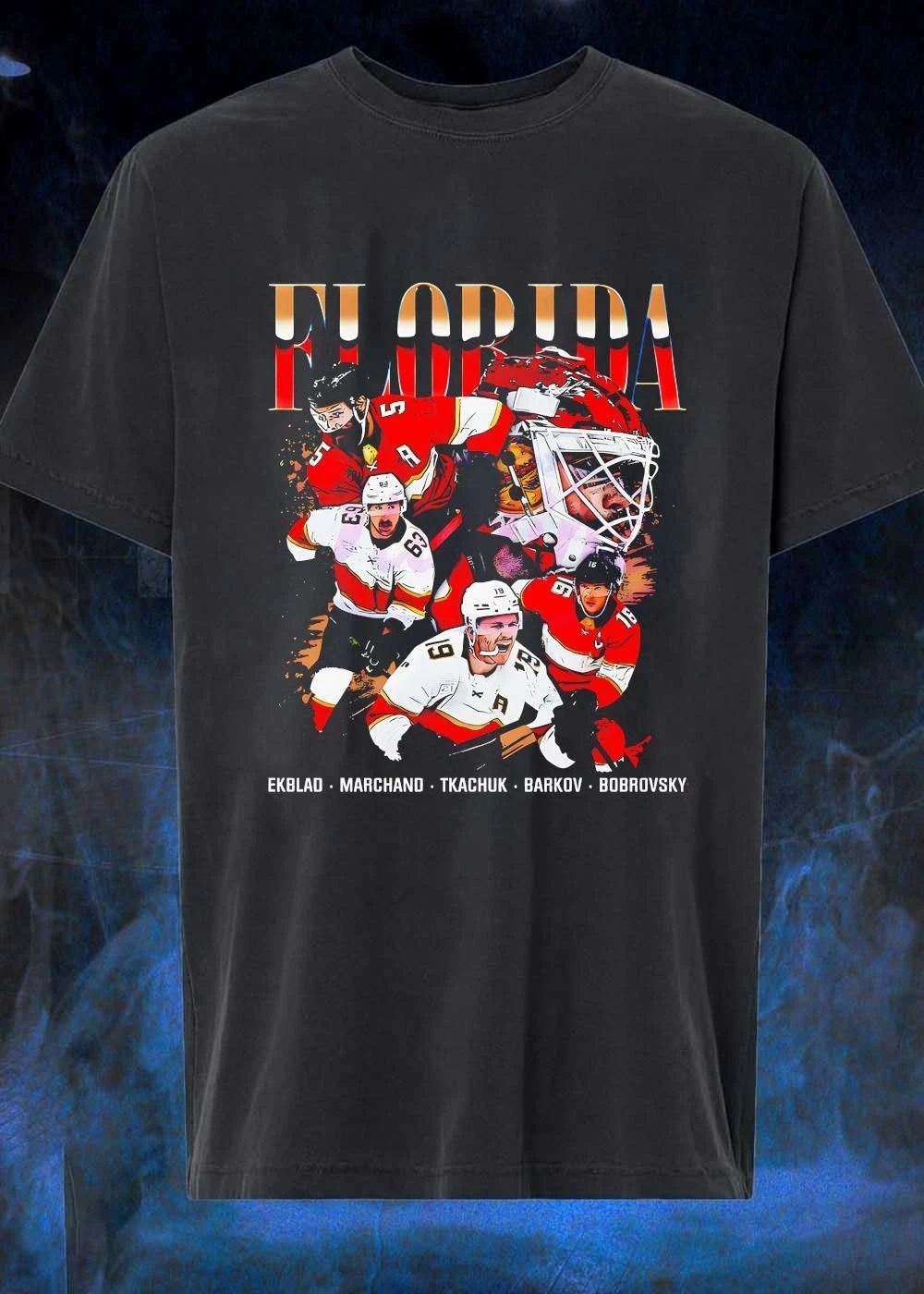 Florida Panthers Ekblad Marchand Tkachuk Barkov Bobrovsky Vintage Hockey shirt