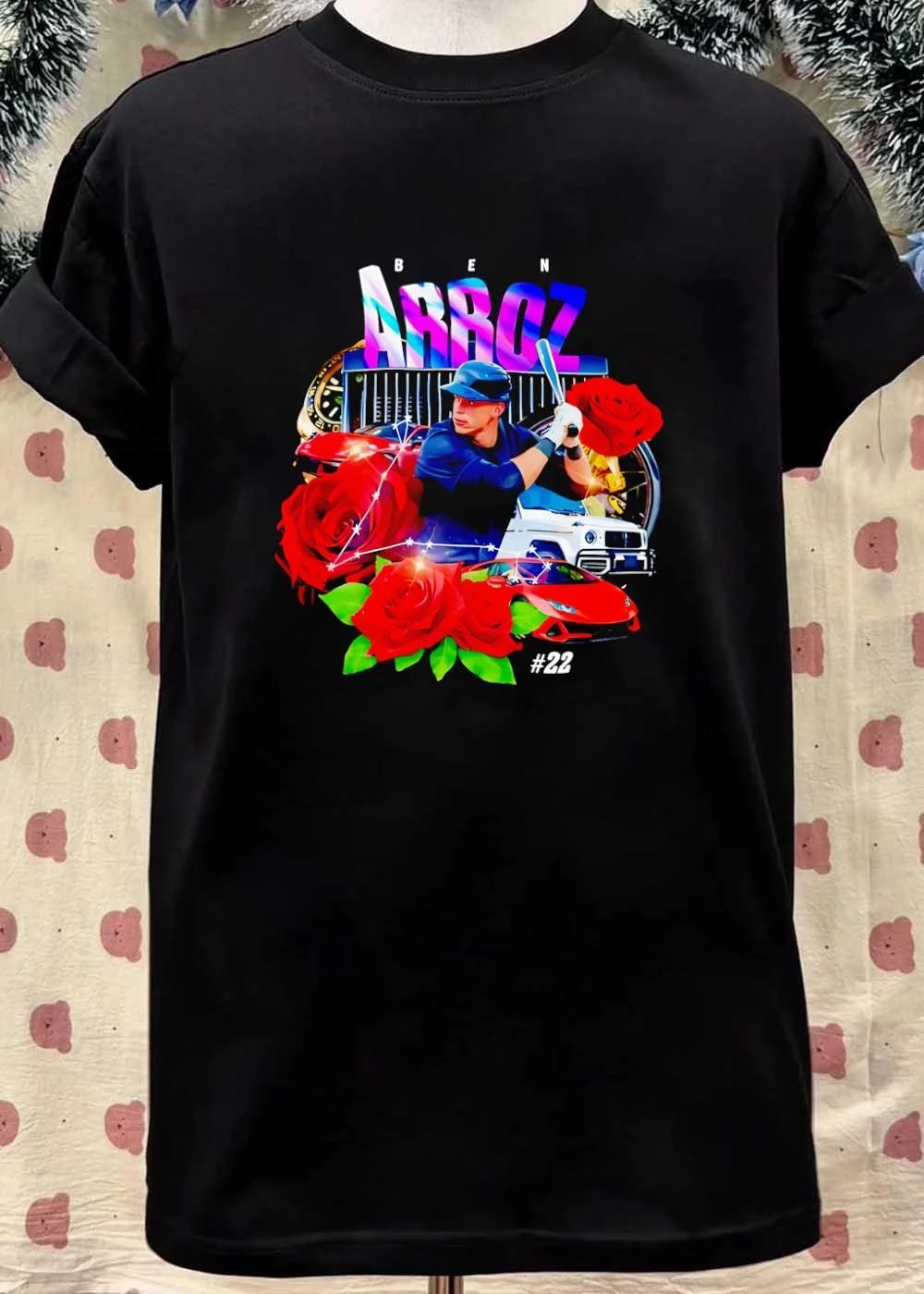 Ben Arroz #22 Players Baseball Roses Luxury Cars shirt