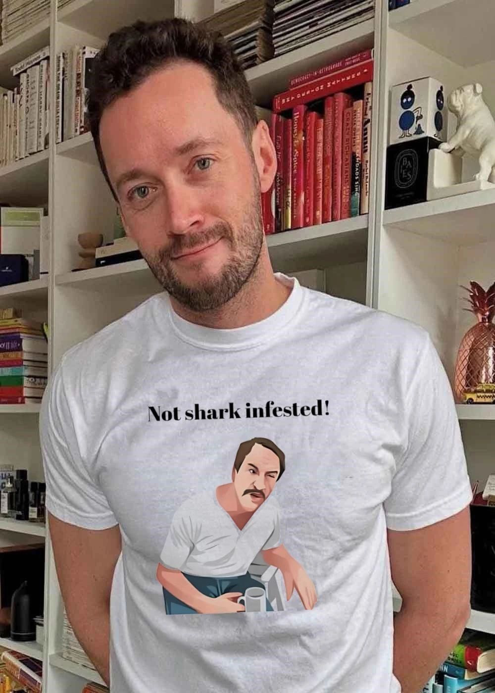 Not Shark Infested Winking Man Shirt