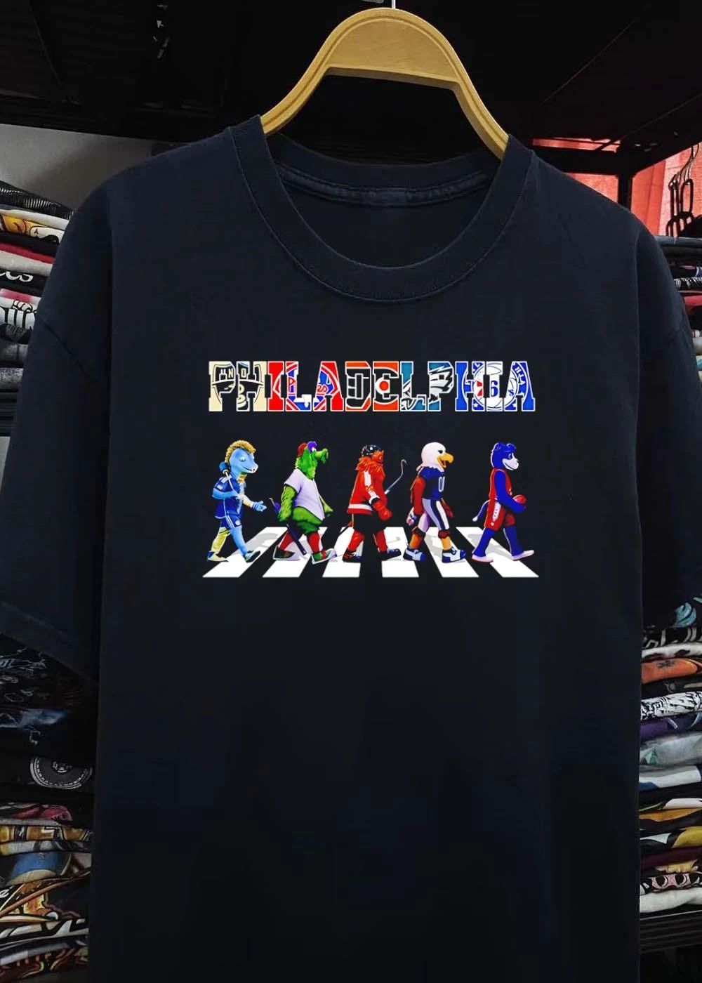 Philadelphia Mascots Walking across Abbey Road T-Shirt
