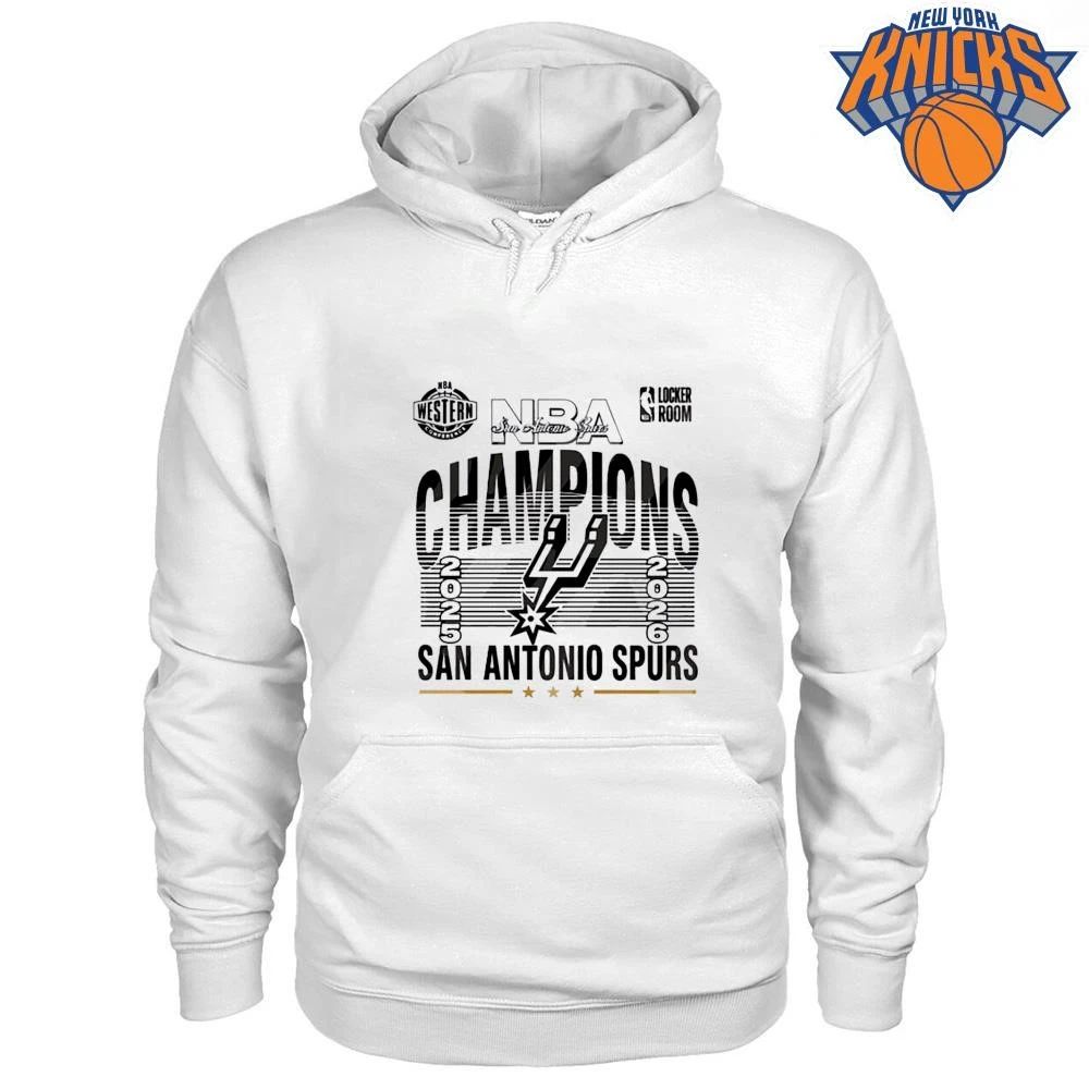 San Antonio Spurs NBA Western Conference Champions 2025 2026 Locker Room Graphic T Shirt