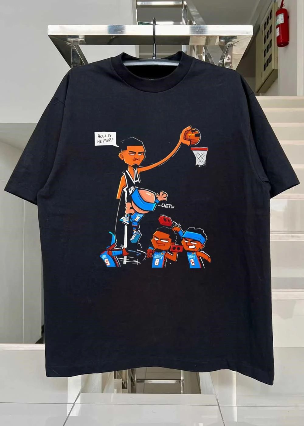 Victor Wembanyama San Antonio Spurs Chet Holmgren Oklahoma City Thunder How is he MVP NBA shirt