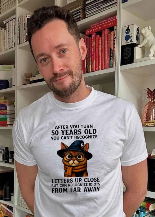 After You Turn 50 Years Old Cat Wearing Glasses shirt