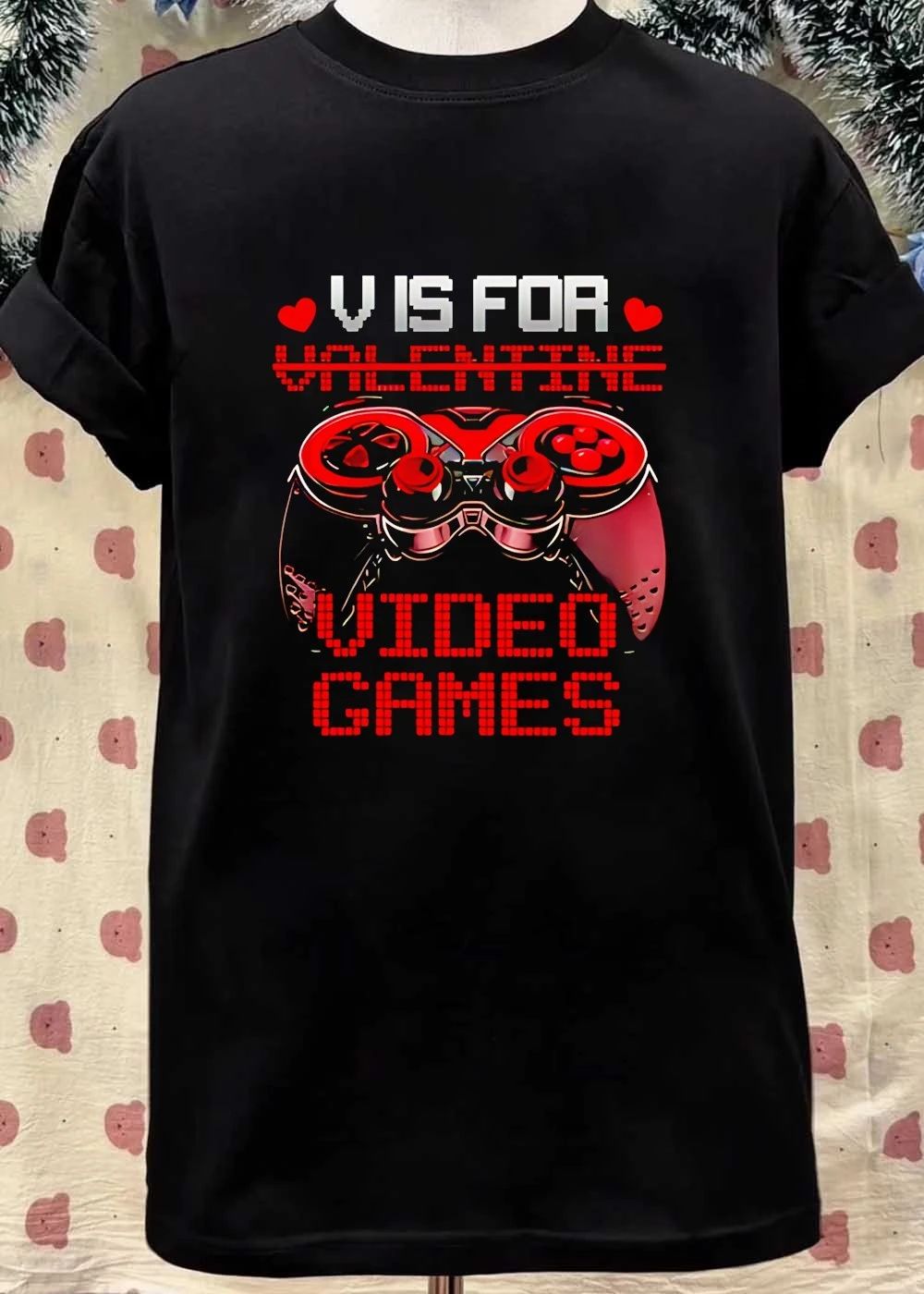 V Is For Video Games Valentine Day shirt