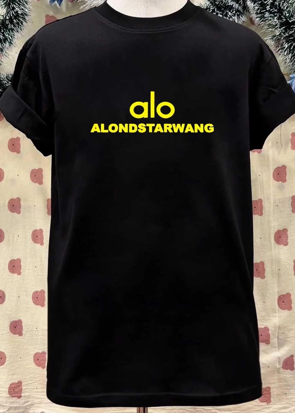 Alo Apparel Alondstarwang Logo Yellow Graphic Print T-Shirt