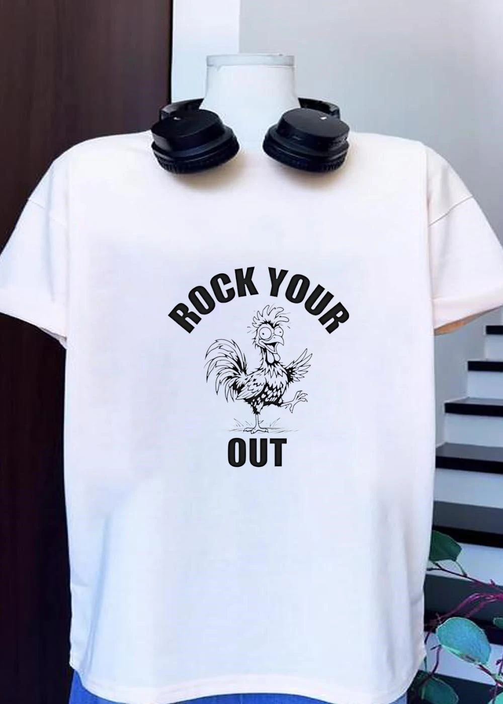 Rock Your Out Crazy Rooster T-Shirt