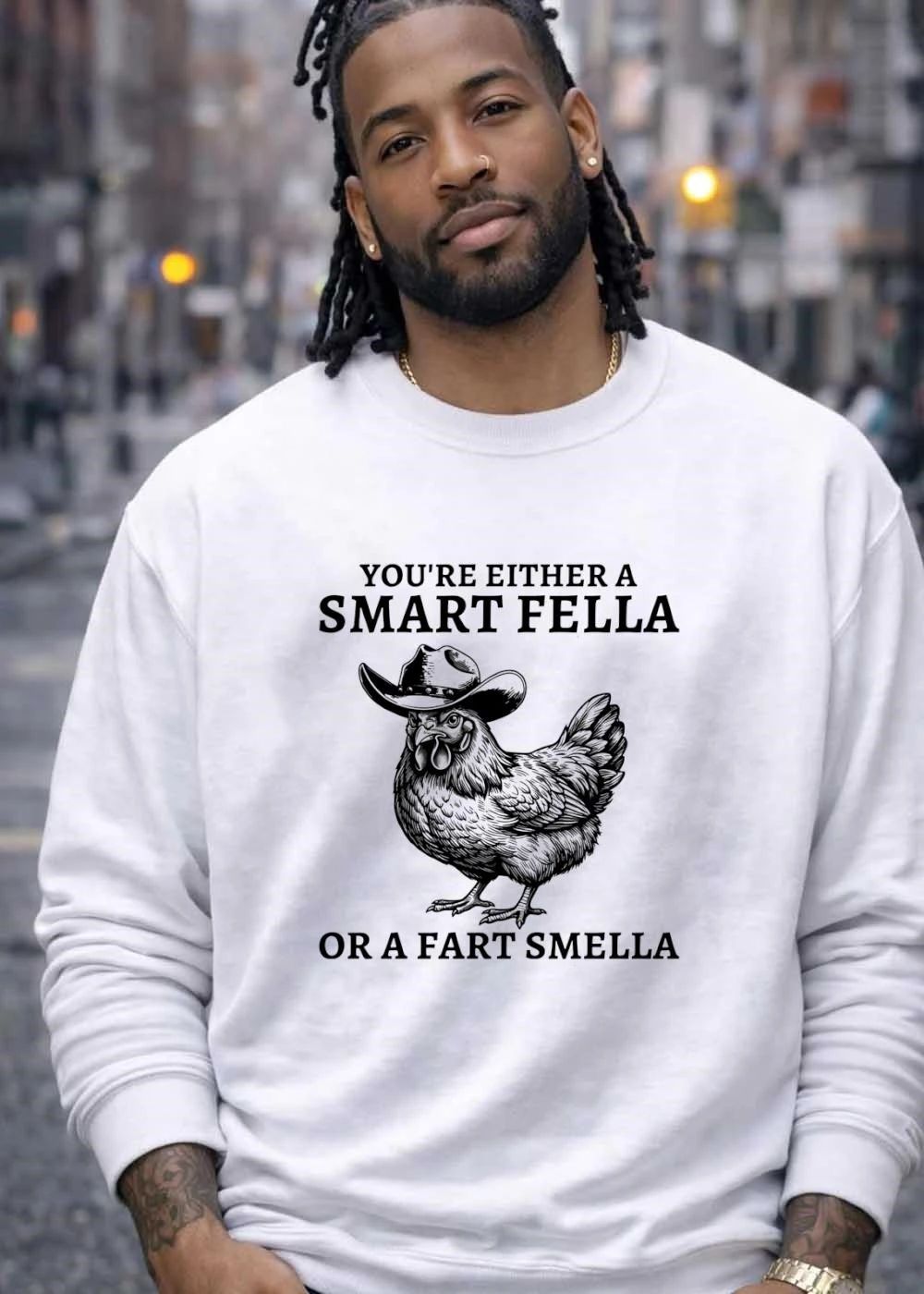 Western Poultry Humor Youre Either a Smart Fella or a Fart Smella T-Shirt