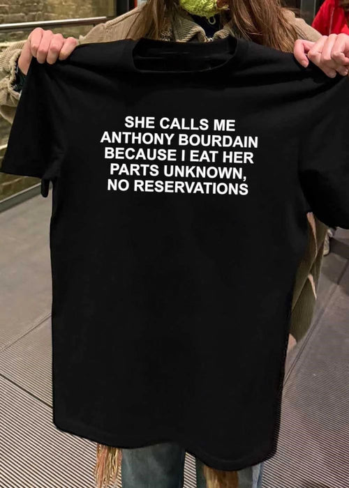 Adult Humor Anthony Bourdain Parts Unknown No Reservations shirt