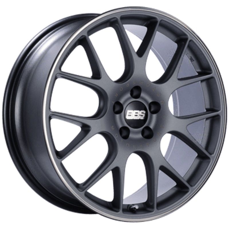 BBS Wheels CHR Satin Titanium Gray w/ Polished Outer Lip Ring 20×10.5 | 5×120 (CH101TIPO)