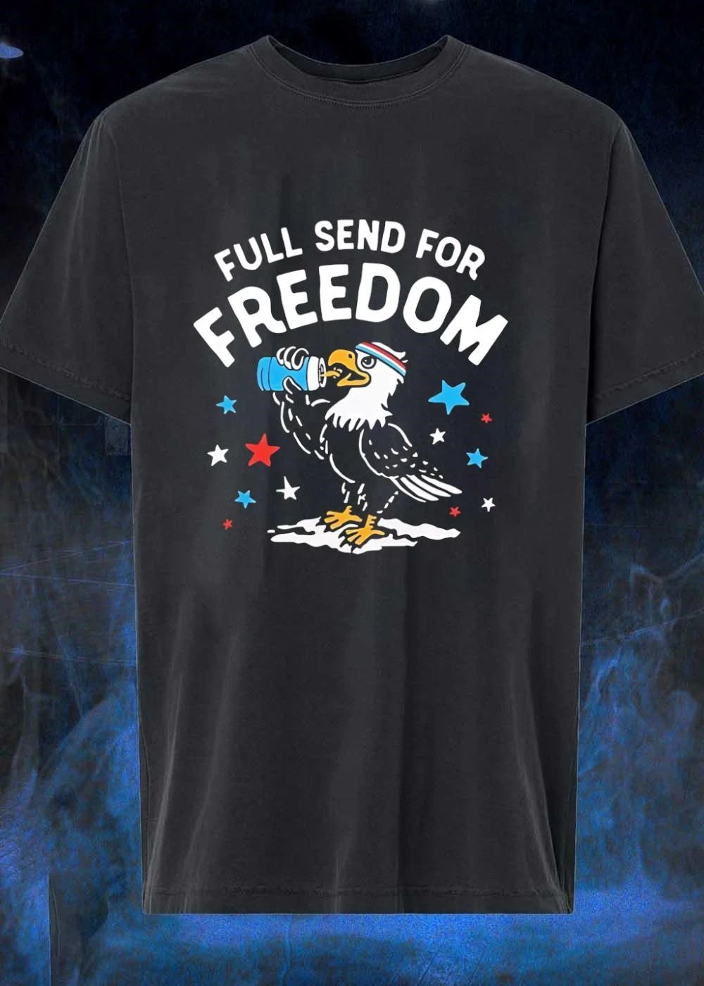Full Send for Freedom Eagle Drinking Beer Shirt
