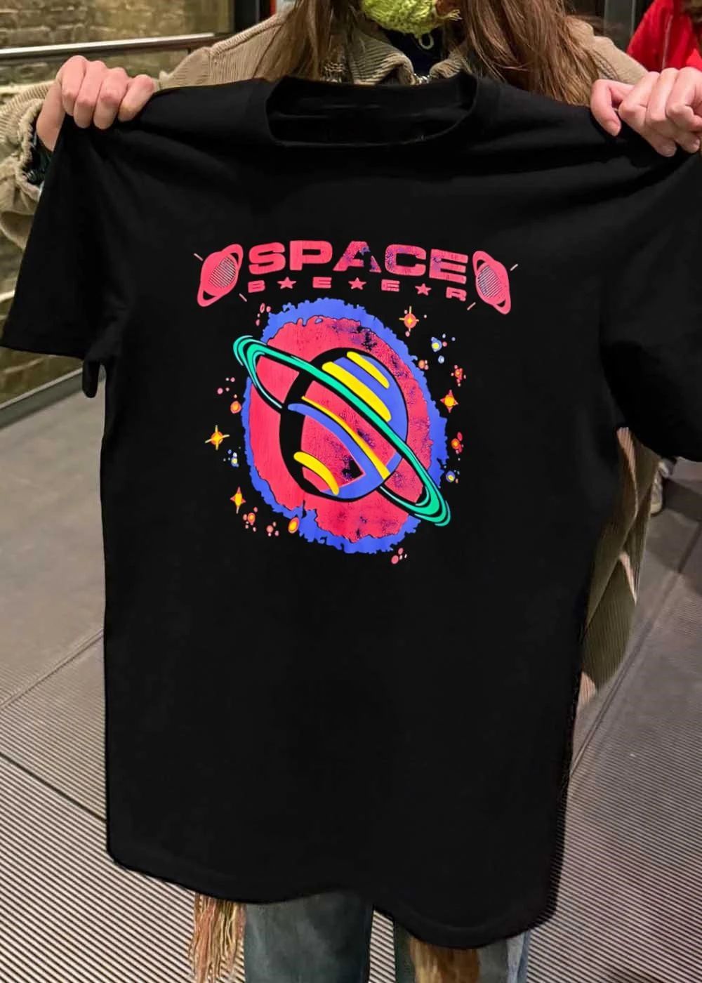 Space Baer Retro Saturn Planet Cosmic Stars Aesthetic Universe Future Exploration 2026 Shirt