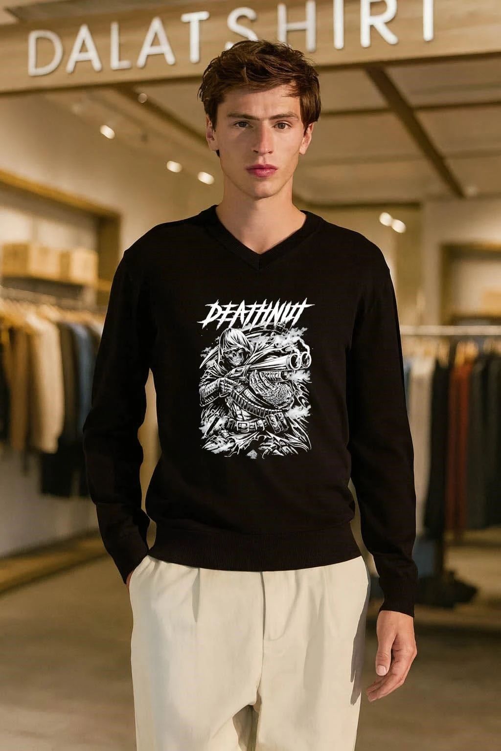Deathnut Grim Reaper Holding Shotgun shirt