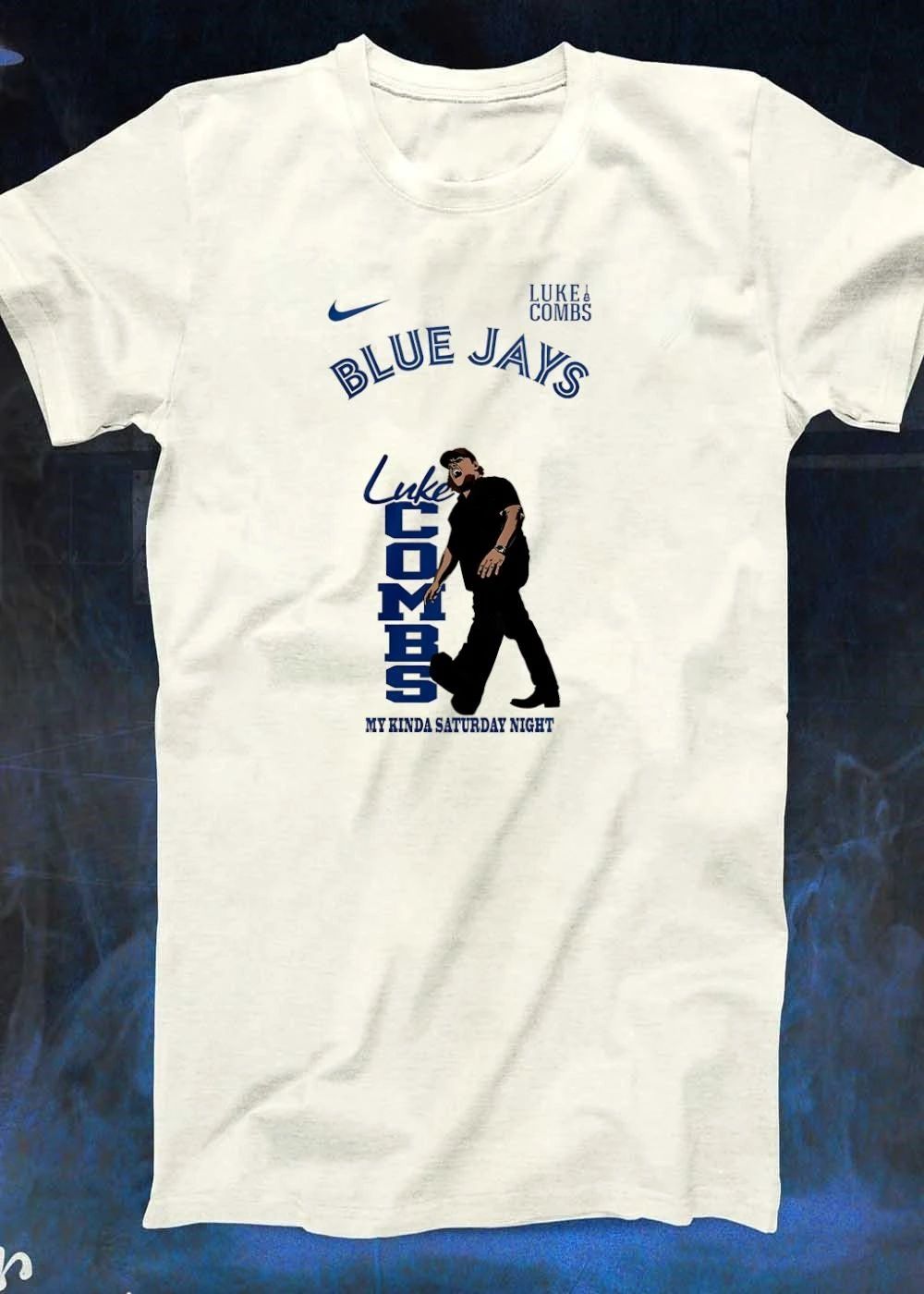 Luke Combs Blue Jays My Kinda Saturday Night Performance T-Shirt