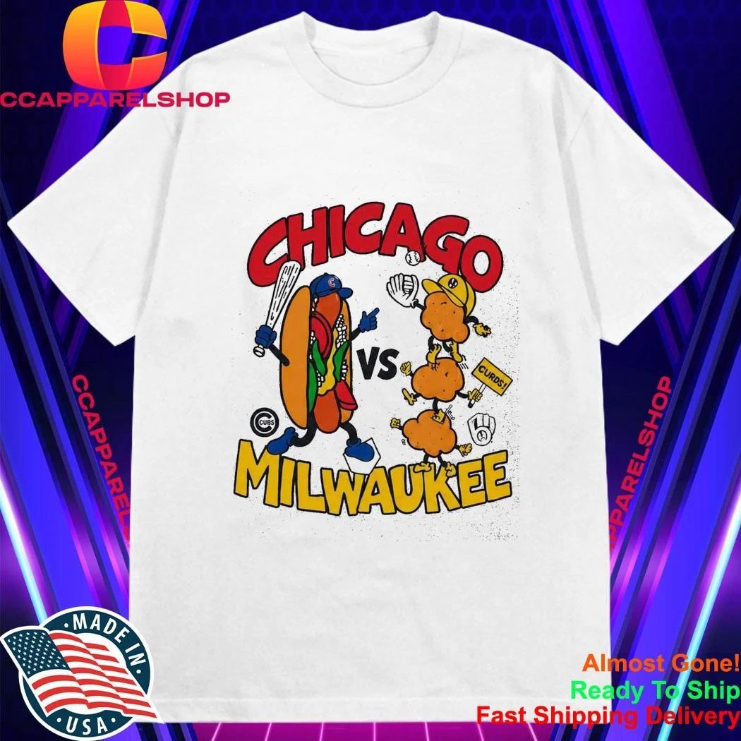 Chicago Milwaukee Rivalry Carton Hot Dog Shirt