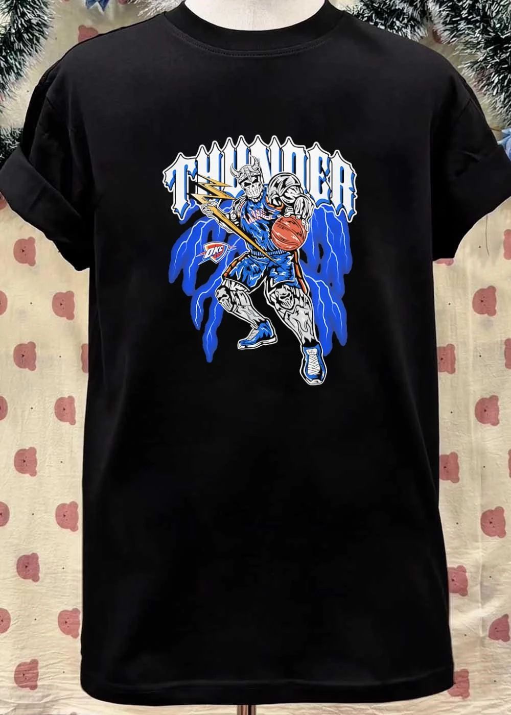 Viking Skeleton Basketball Player Oklahoma City Thunder NBA THUNDER OKC shirt