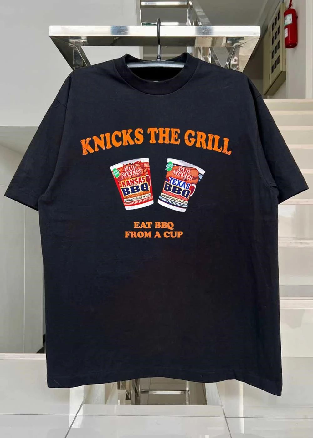 Cup Noodles Fans Eat BBQ From a Cup Kansas City Texas Flavor T-Shirt