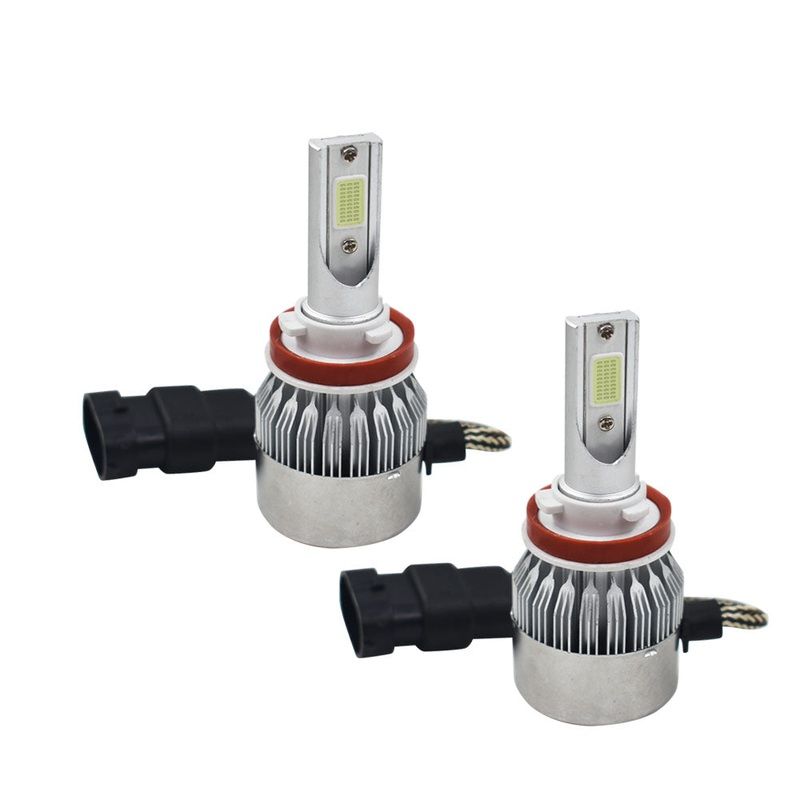 2x H8 H9 H11 H16 8000K Ice Blue LED Headlight Bulbs Kit High Low Beam