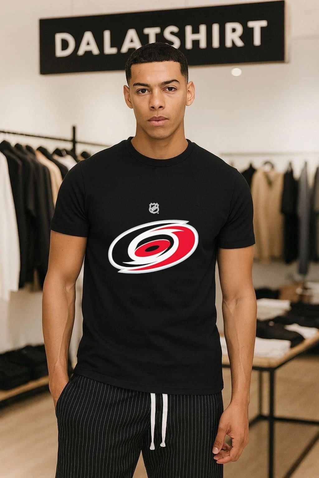 Preschool Carolina Hurricanes Outerstuff Black Primary Logo shirt