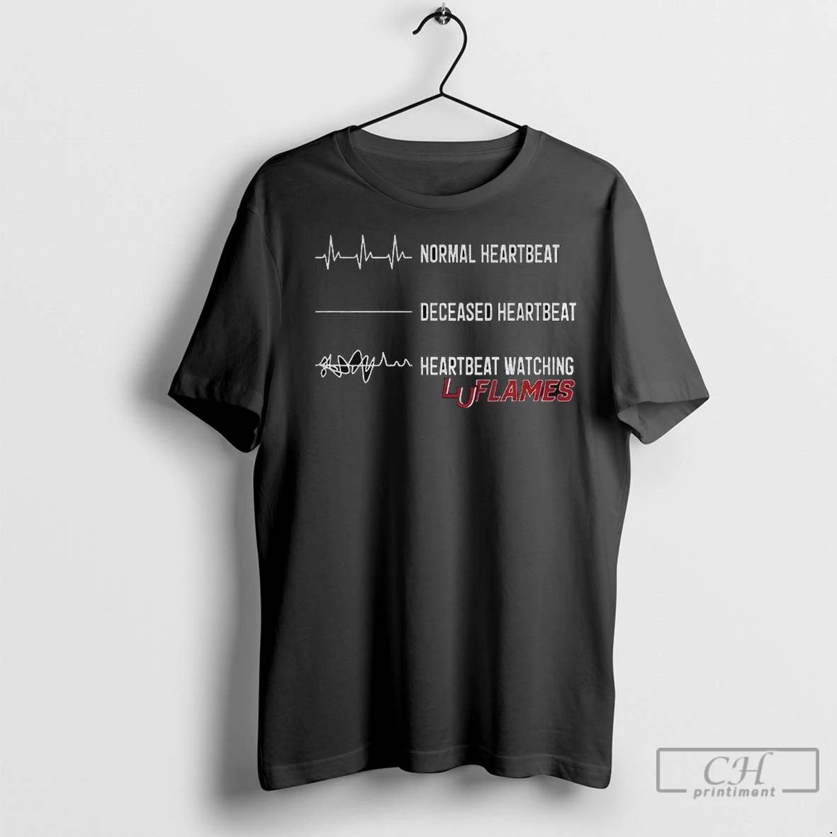 Premium Liberty Flames Football Normal Heartbeat Deceased Heartbeat Heartbeat Watching