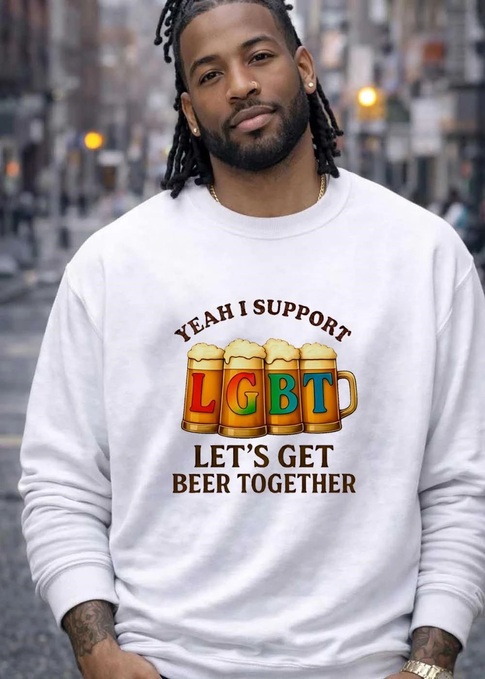 Yeah I Support Let’s Get Beer Together LGBT shirt