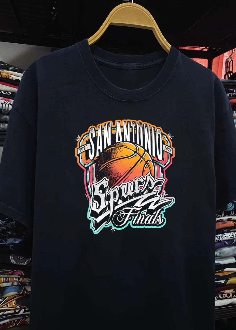 San Antonio Spurs 2025 2026 Finals Graphic Basketball shirt