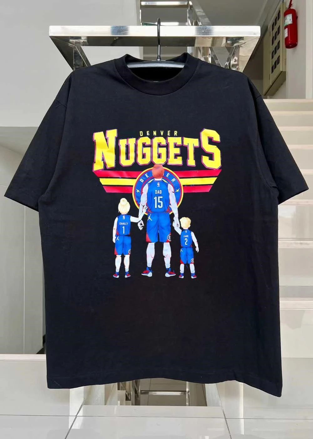 Denver Nuggets Dad Charley 1 Charley 2 Basketball Jersey Style shirt