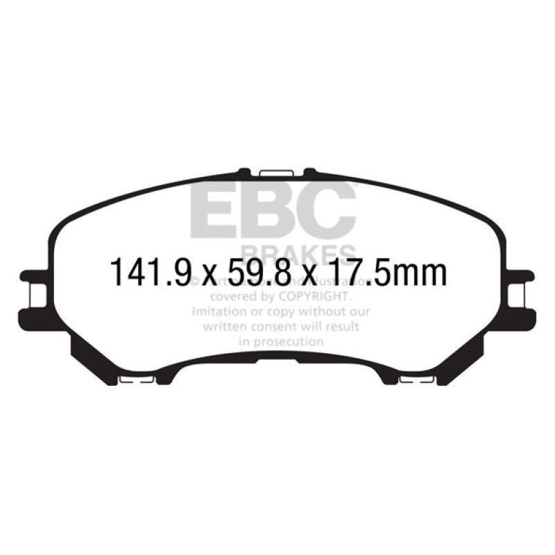 EBC 14+ Nissan Rogue 2.5 2 row seating Ultimax2 Front Brake Pads